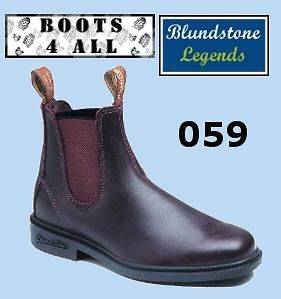 Blundstone Work Boots 059 Soft Toe Brown Elastic Sided Slip On Boots 