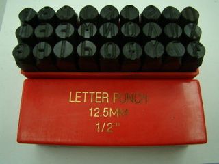 12.5MM Letter Punch Stamp Set Metal Steel Ha​nd A Z *BIG SIZE*