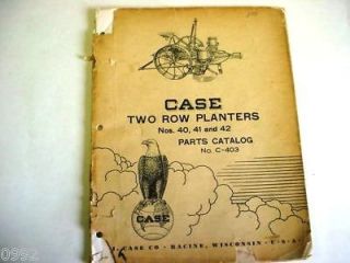 Case 2 Row Planters & Tool Bar Machines Parts Manuals