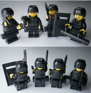 no.4 2 ) custom lego swat team weapson police army guns helmet 
