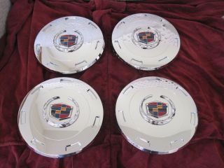   chrome wheel center caps hubcaps set of 4 NEW EXT ESV (Fits Cadillac