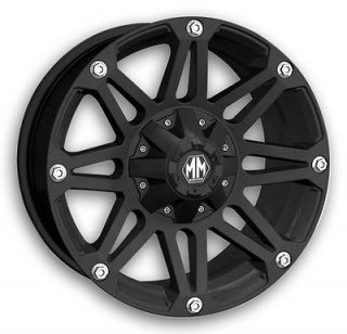   RIOT BLACK RIMS WITH NITTO 33X12.50X18 MUD GRAPPLER TIRES WHEELS