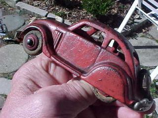   Old Cast Iron Toy Car Rare Hubley Chrysler Airflow Rear Mounted Tire