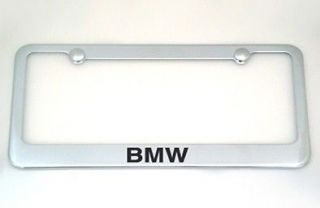 Brand New BMW 3 Series Chrome Metal License Plate Frame + Screw Caps