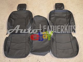   Dodge Ram Quad Cab Black Leather Seat Upholstery Covers KATZKIN NEW