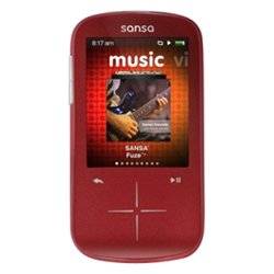 SanDisk Sansa Fuze SDMX20R Red 4 GB Digital Media Player Latest Model 