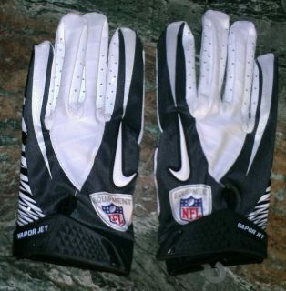 Nike Vapor Jet Football Gloves Black/Gray/White Adult Size M, XXL NFL 