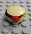 New Lego City Minifig Food HAMBURGER   Sponge Bob Krabby/Crabby Patty 