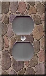 Single Outlet Plate Cover   Stone Faux Finish 1