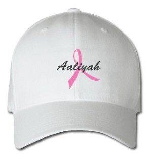 Aaliyah Pink Ribbon Aaliyah Cancer Girl Woman Name Embroidered Hat Cap