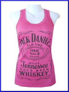 LADY Tank Top Tennessee Whiskey Jack Daniels Free Sz Vintage Print 