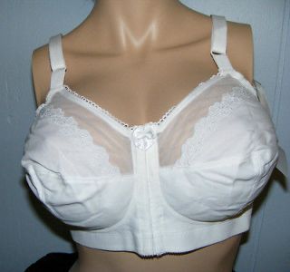 GODDESS WHITE BRA   # 204  NEW WITH TAGS  SZ42 D  Cup.Front snaps 