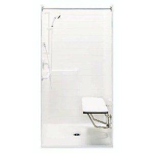 Lasco 1363BFSC FRP ADA Handicap Shower Stall White