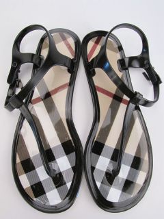 BURBERRY NOVA CHECK Womens Sandal Shoe Flip Flop Thong 41/10 NWT&BAG