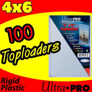100 ULTRAPRO RIGID TOP LOAD 4x6 POSTCARD HOLDER SLEEVES