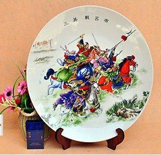 Free delivery beautiful China ceramic Three British war lyu3 bu4 hang 