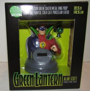 Green Lantern Alan Scott Power Ring Prop Statue MIB DC Direct 2001