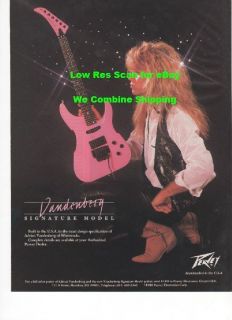 Adrian Vandenberg   Peavey Guitar Signature Model   PICTURE promo AD 