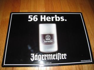 New Large Jagermeister 56 Herbs Glass Metal Bar Sign Tin Wall Decor 