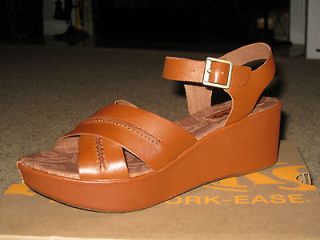 NEW KORKS KORK EASE BRENDA BROWN SADDLE Wedges Shoes Comfort $99 
