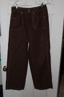 KLEEN Ladies Pants Ramie Size M Exc Cond Brown Light and Airy