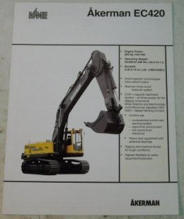 Akerman 1994 EC420 Excavator Sales Brochure