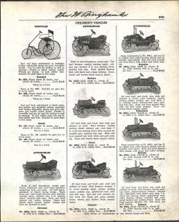 1918 Ad Pedal Cars Cleveland Alamo Yellowstone Oakmont Berkeley 