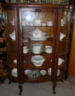 curved glass china cabinets in Cabinets & Cupboards
