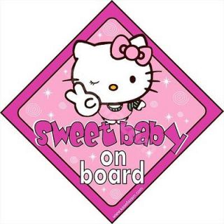   Kitty Baby on BOARD Car Sticker   Window Decal car sign Child Kids