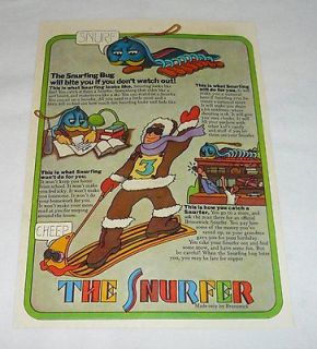 1971 THE SNURFER early snowboard cartoon ad page