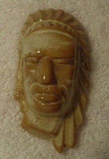 FRANKOMA Pottery SMALL INDIAN MASK   Brown @ 3 3/4