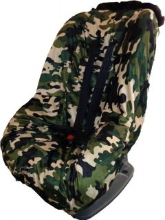 Baby Toddler Kids Minky Car Seat Cover   Camouflage Design / Black 