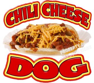 Chili Cheese Dog Decal 12 Hot Dogs Concession Food Truck Cart Vinyl 