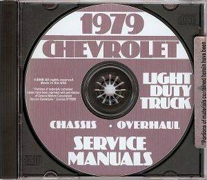 CHEVROLET 1979 Pickup, Van, Blazer, Suburban & Truck Shop Manual CD