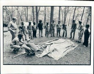 1979 Camp Kiwanis Event Children Tent Kids Boy Scouts Handicaps Press 