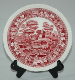 COPELAND SPODE CHINA BREAD & BUTTER PLATE SPODES TOWER PINK PATTERN