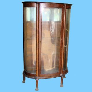 china cabinet curved glass in Antiques