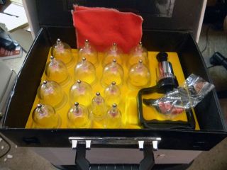 Cupping Therapy Case with 15 Cups New