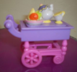   BEAUTY AND THE BEAST TEA CART MRS POTTS & CHIP ABOARD MINI COLLECTIBLE