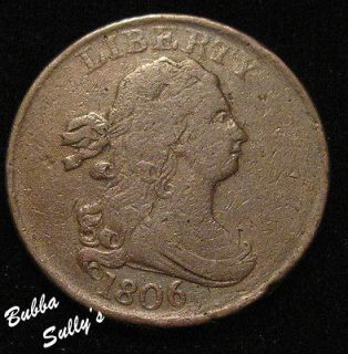 1806 Draped Bust Half Cent A VERY FINE Coin