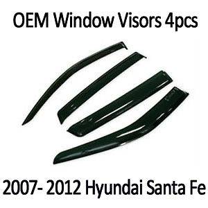 Window Deflectors (OEM) Visors Rain Guards 4pcs For 2007 2012 Hyundai 