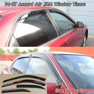 94 97 Accord 4dr JDM Side Window + Rear Roof Visors (Fits Accord)
