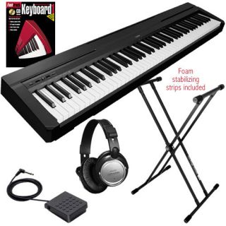 Yamaha P 35 88 Key Digital Piano   Black KEY ESSENTIALS BUNDLE