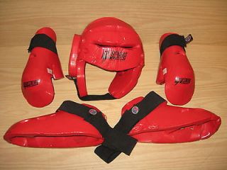   ProForce RED Sparring Protective Gear Size M Tae Kwon Do Karate