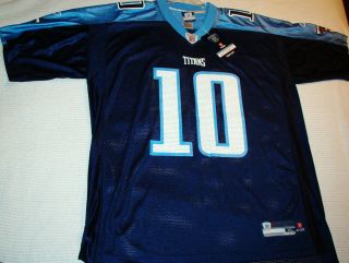 TENNESSEE TITANS BLUE #10 Jersey in Sizes M, L or XL Authentic NFL 