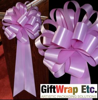   LAVENDER PEW PULL RIBBON BOWS WEDDING CHAIR CHURCH PARTY DECORATIONS