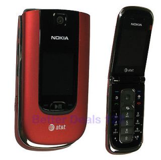 New Nokia 6350   Red (AT&T) 3G Flip Cell Phone