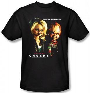   Women Ladies Childs Play Bride Of Chucky Lucky Horror T shirt top tee