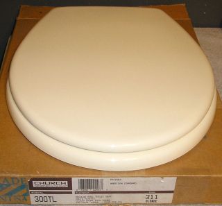 CHURCH BLONDE ROUND FRONT TOILET SEAT (NOS) 300TL COLOR CODE #311