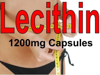 Lecithin 1200mg 50 capsules for cholesterol fat digestion weight loss 